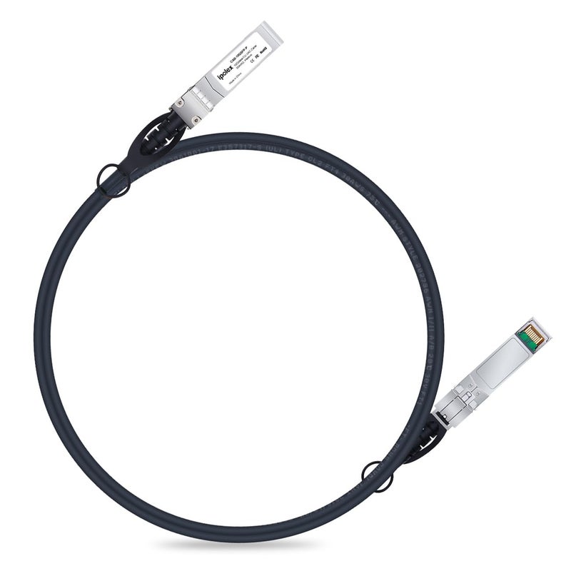 ipolex 10G SFP+ Twinax Cable, Direct Attach Copper(DAC) Passive Cable, 2m (6.56ft), for Cisco SFP-H10GB-CU2M, Meraki, Ubiquiti, Mikrotik, Intel, Fortinet, Netgear, D-Link, Supermicro, TP-Link - Image 1